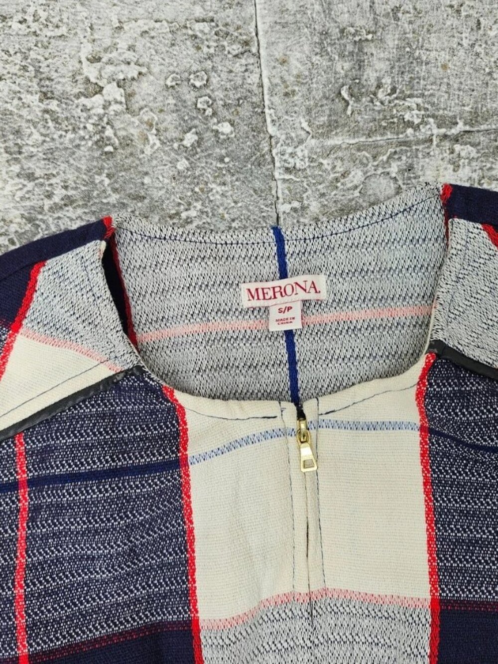 Merona Women Blazer Multi Color Zip Up Jacket Long Sleeve Cardigan Coat Size S/P - Picture 5 of 11